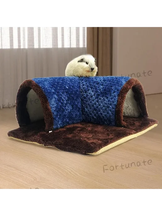 Домик для грызунов Туннель 35X7X35см синий Канал, 35x7x35 см