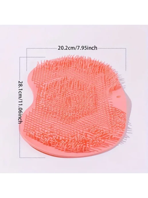 Силиконовая мочалка для тела и ног, 20x28см, Серый, 20x28 см, фото 7