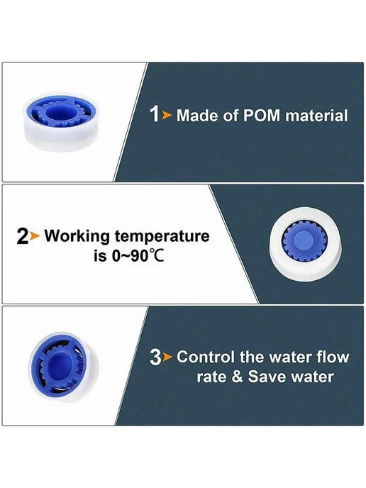 10 ограничителей расхода воды для душа, 1.5-3.0 GPM, вариант, фото 7