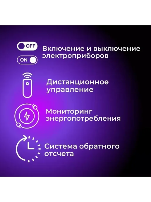 Умная розетка WI-FI 16А Термокварц для умного дома, вариант, фото 3