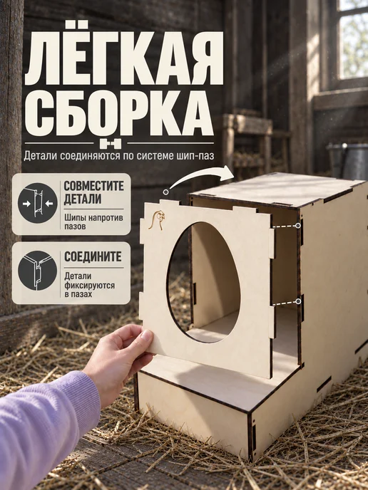 Гнездо для кур с яйцесборником, бежевый, в упаковке 3,5 кг, фото 6