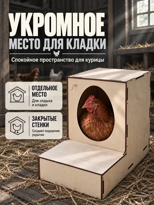 Гнездо для кур с яйцесборником, бежевый, в упаковке 3,5 кг, фото 7