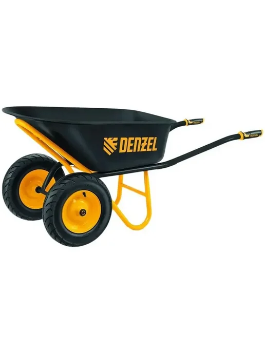 DENZEL Тачка строительная 120л 350кг двухколес. 16х4.00-8 (689365), 16x4.008, 120 л