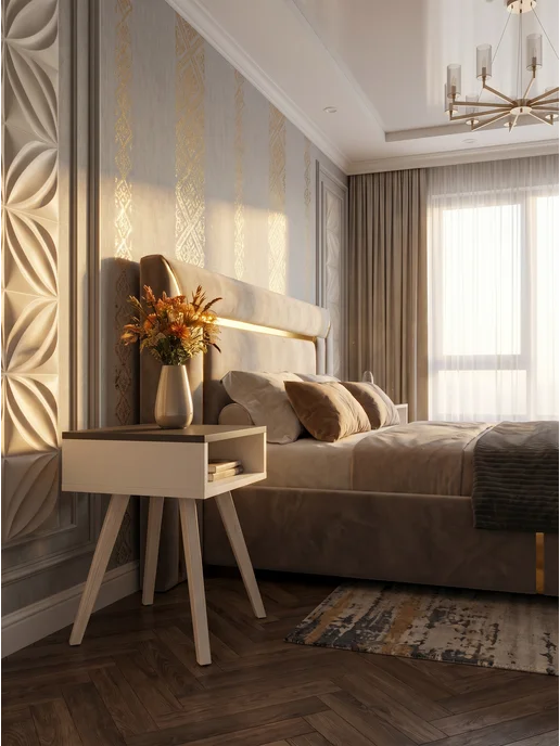 ScandiEcoWood Тумба прикроватная дизайнерская - Тапер 350, белый, фото 5