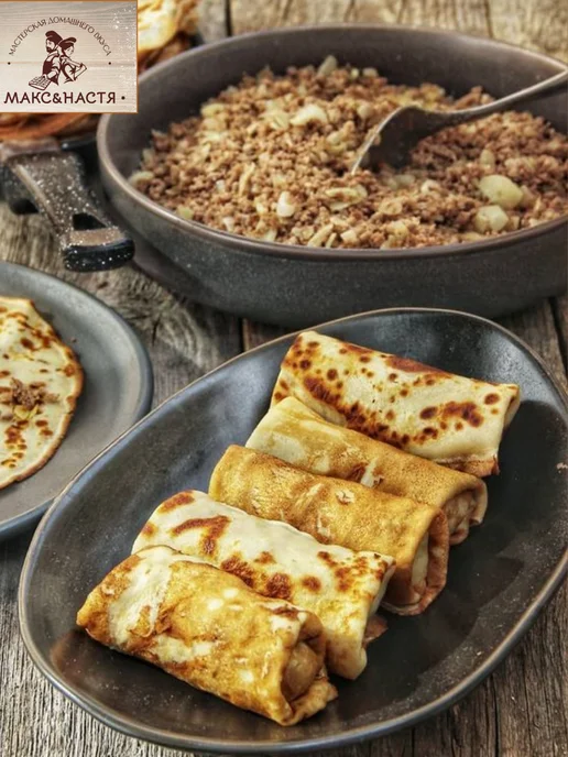 Макс&Настя Блинчики с курицей и грибами замороженные 300г, 300 г, фото 8