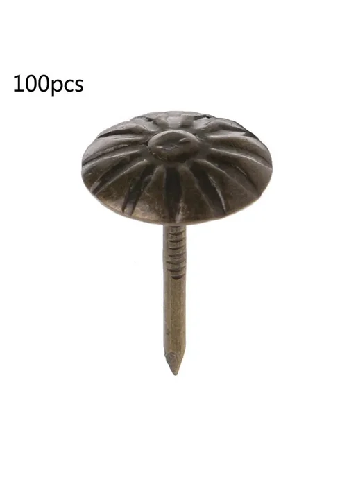 Гвозди для обивки мебели 100 шт, антикварные, 15мм 100шт, 100 шт, 100 шт