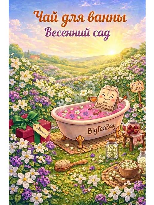 BigTeaBag Чай для ванны "Весенний сад", вариант