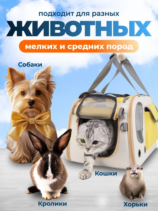 Переноска сумка для кошек и собак, белый, фото 5