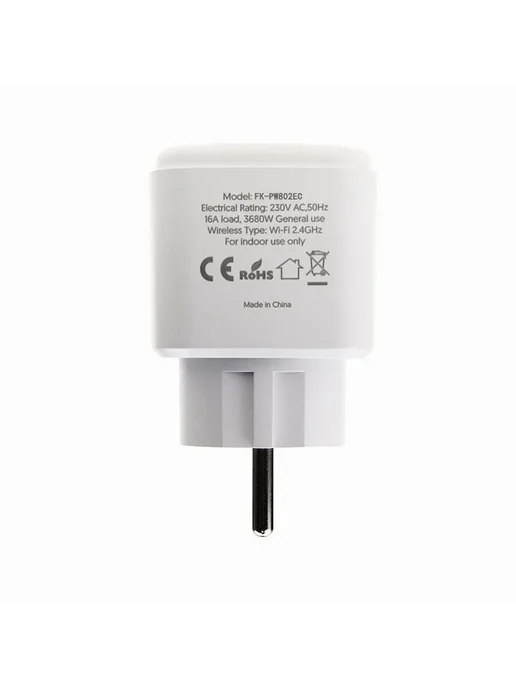 Умная WiFi розетка 16A для дома. Белый, 1 пост, белый, фото 6