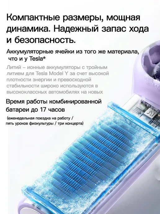 Yueme Вентилятор ручной мини портативный с зарядкой, фиолетовый, фото 5