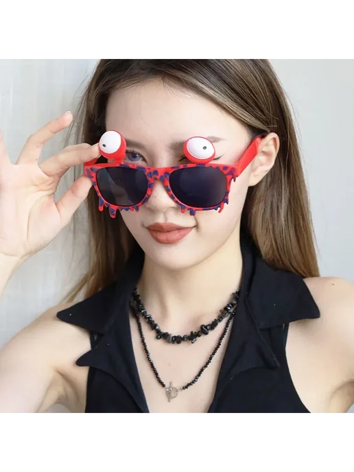 Очки для Хэллоуина Red bone claw, красный, фото 7