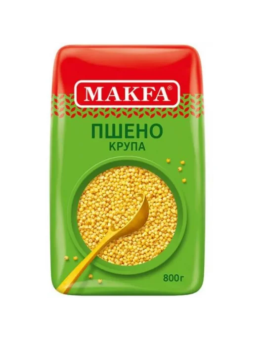 Макфа Крупа пшенная шлифованная 800 г, 3 шт, 800 г, 3 шт, фото 2