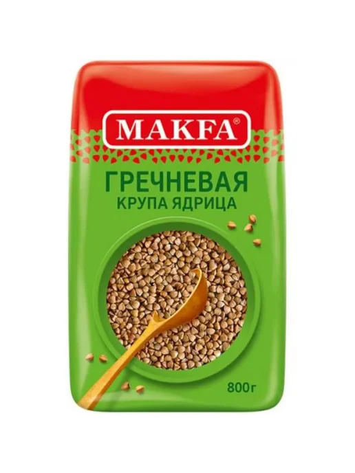 Макфа Крупа гречневая ядрица, 500 г, 2 шт, 800 г