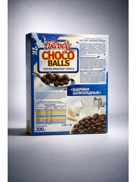 нестле Krosby Choco Balls шоколадные шарики для завтрака, 200г, 200 г, фото 2