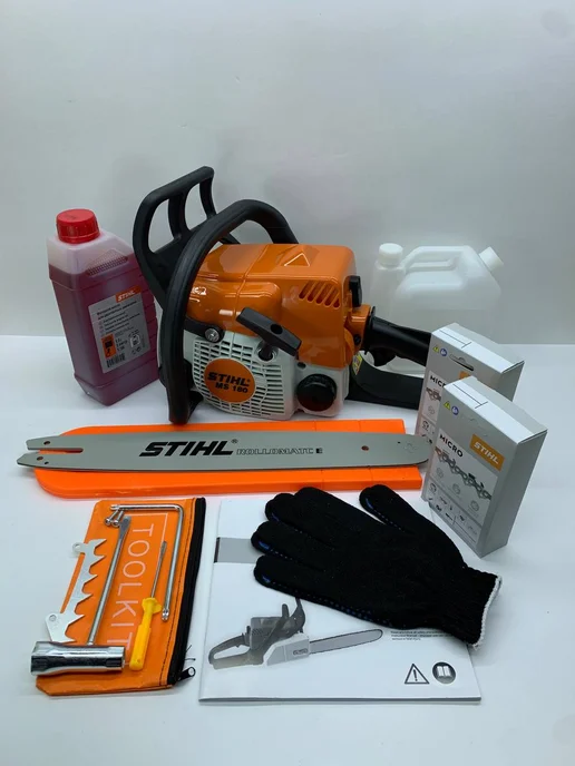 stihl Бензиновая бензопила цепная штиль 180, 520 мл, 2 шт, фото 3