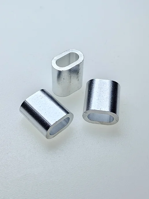 Konung Tools Зажим алюминиевая втулка DIN 3093 для троса 4 мм (2 шт), 2 шт, фото 3