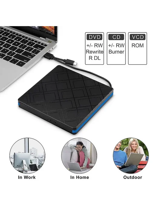 Внешний накопитель DVD USB 3.0 Type-C, вариант, фото 3