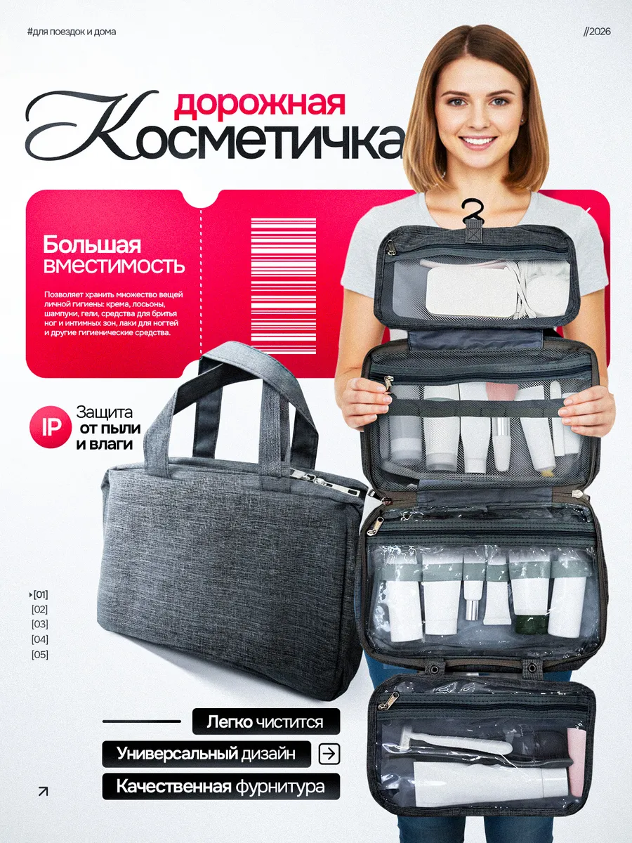 Косметичка дорожная