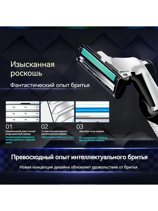 Сменные кассеты для бритья MTOO 2 45 шт единиц в товаре 45, 45 шт, фото 6