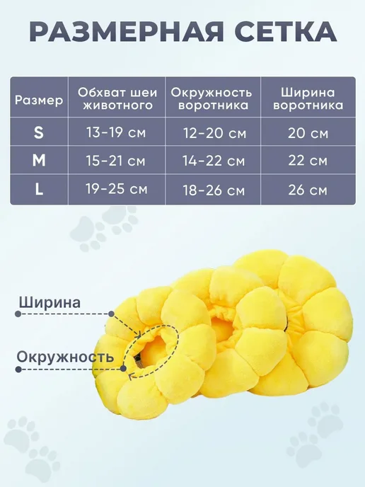 Ветеринарный воротник для кошек и собак, мягкий L ЛЛНЛ, вариант, фото 2