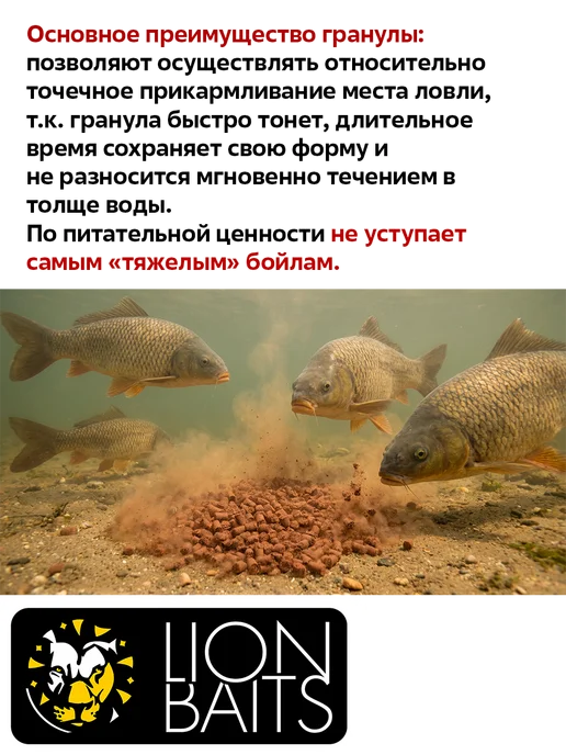 Lion Baits Пеллетс медленно растворимый FISHBERRY Лосось 5 кг, 5 кг, фото 4