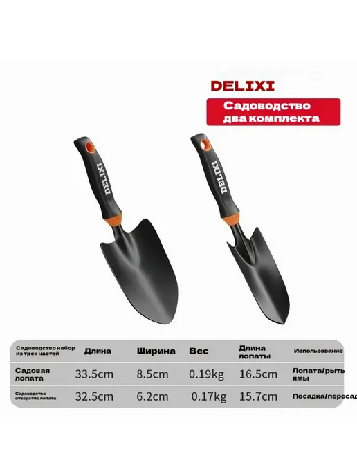 Лопата посадочная туристическая DELIXI 33см Лопата, 33см