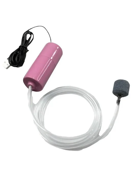 Аквариумный USB воздушный насос, бесшумный компрессор белый, белый, фото 5