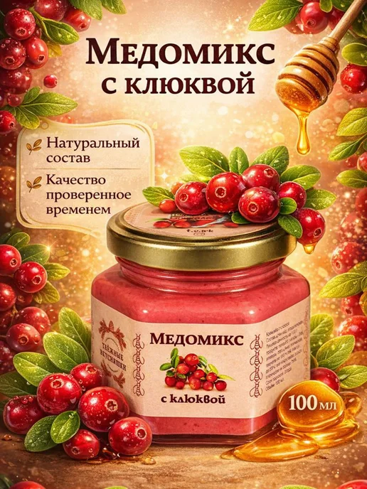 Таёжный микс с байкальской клюквой в меду, вариант
