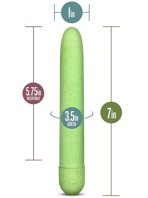ToyForFun Многоскоростной вибратор "GAIA ECO VIBE CORAL" 14.5см, зеленый, фото 6