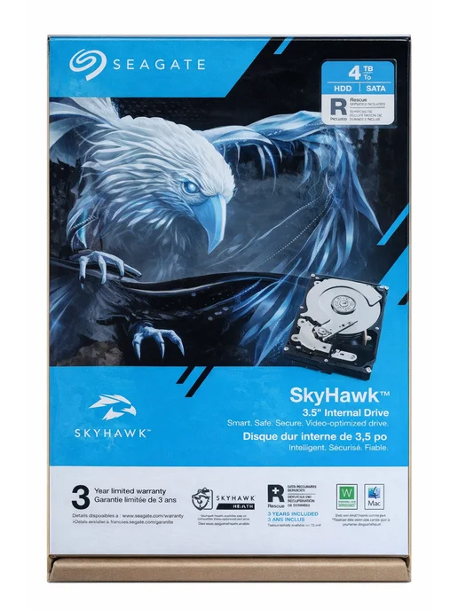 seagate 4TB Жёсткий диск SkyHawk HDD 3.5 SATA для видеонаблюдения, 4 ТБ, фото 4