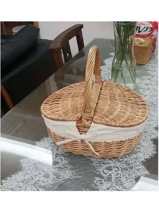 Корзина для пикника из ротанга, 5 персон, 1 предмет, вариант, фото 3