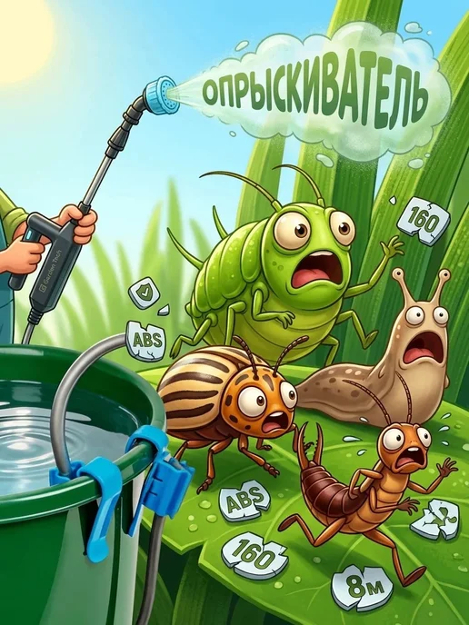 GardenTech Опрыскиватель аккумуляторный садовый без емкости шланг 8 м, 8 м, фото 2