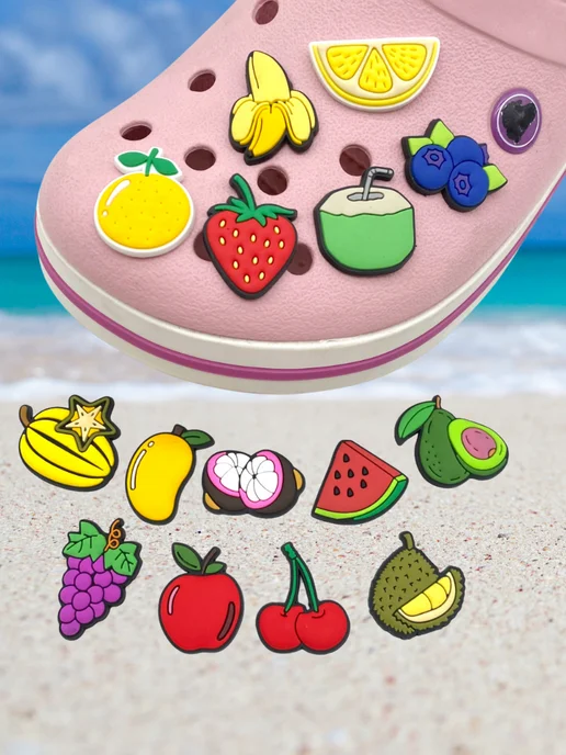 Дзябитсы jibbitz на crocs Фрукты, зеленый, фото 3