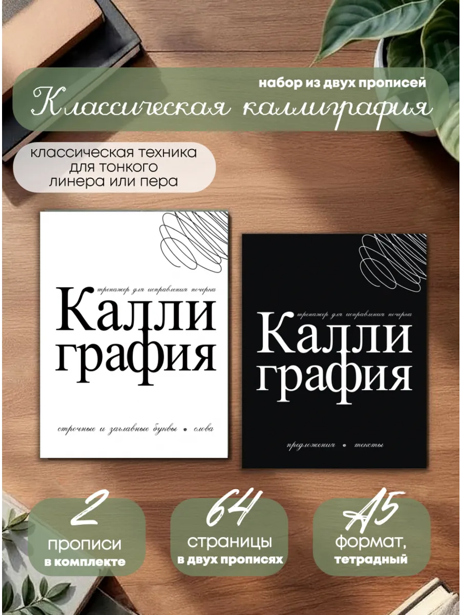 Каллиграфические прописи, комплект 2 шт
