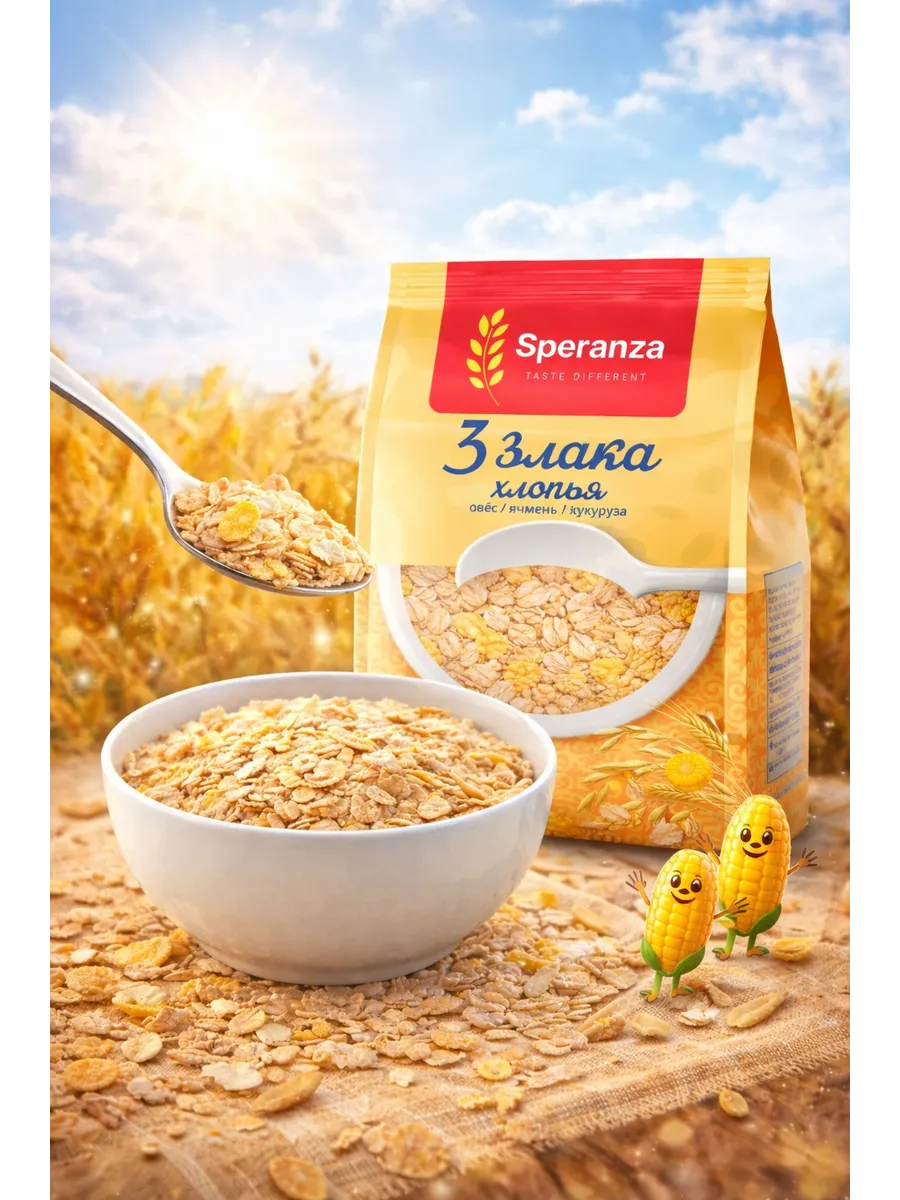 3 злака Хлопья