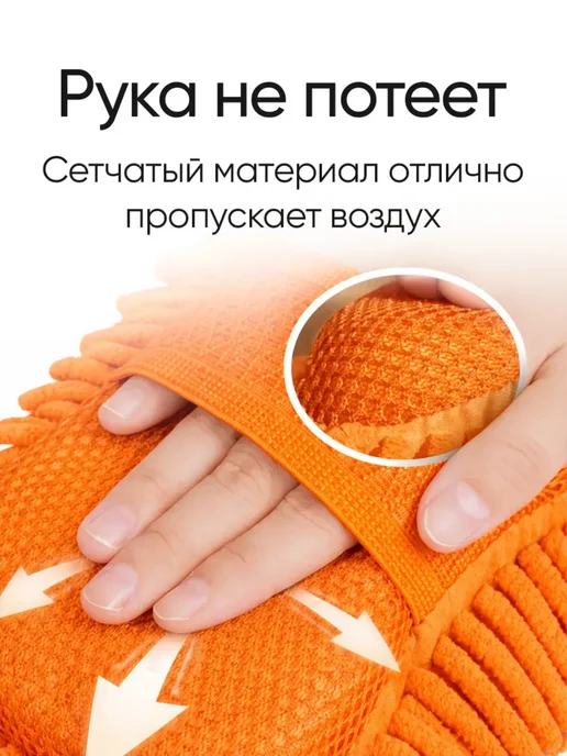 Губка для мойки машины, оранжевый, фото 3