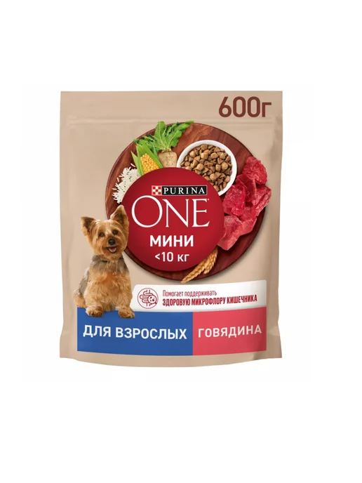 Сухой корм PURINA ONE Карликовых для собак, взрослые, 0,6 кг