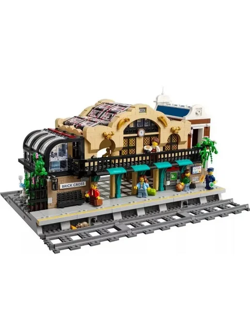 LEGO Конструктор Железнодорожный вокзал Брик-Кросс 3050 деталей, вариант, фото 2