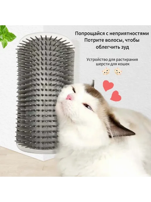 Доска-когтеточка для кошек на угол стола Серый, серый, фото 4