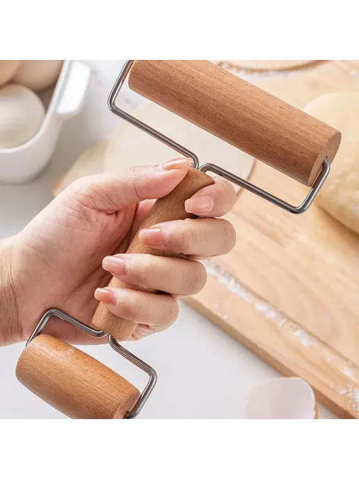 aKitchen Скалка для теста деревянная коричневый, коричневый, фото 5
