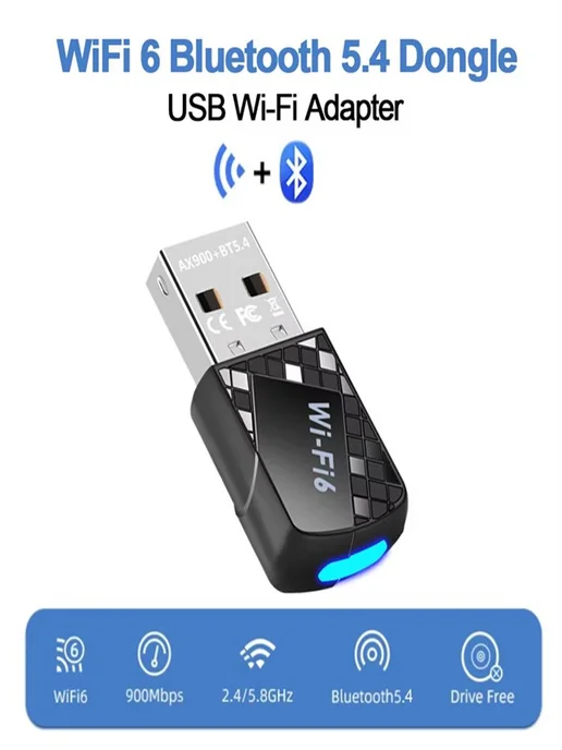 USB WiFi 6 адаптер ACS900 с Bluetooth 5 4, вариант, фото 3