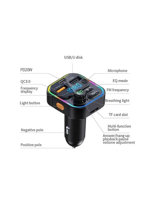 Автомагнитола с Bluetooth 5 0 и USB, вариант, фото 2
