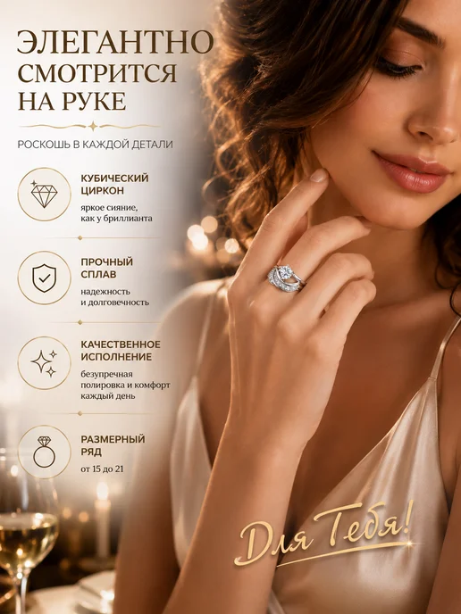 diacriss Кольцо женское с цирконом под бриллиант серебристое, серебристый, фото 7