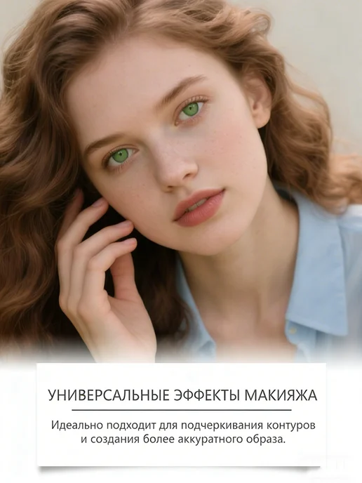 Карандаш-корректор для лица с двойной головкой, коричневый, фото 4