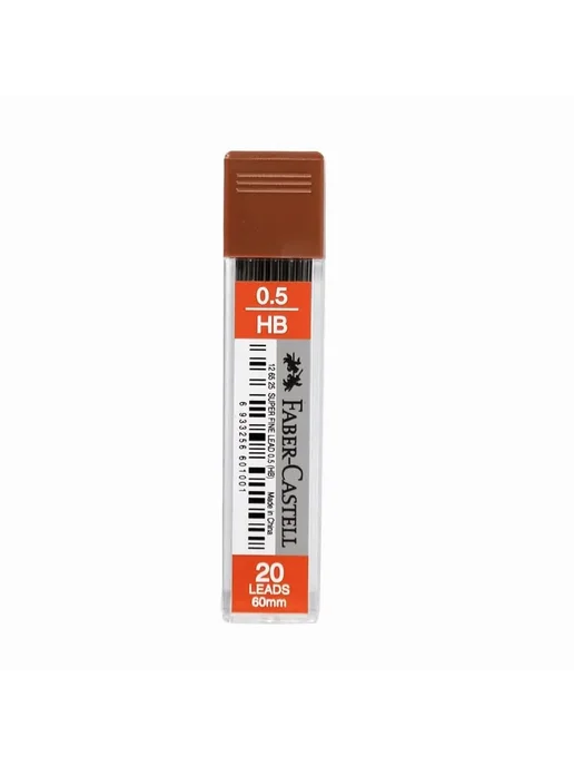 Faber-Castell Грифель 0 5 мм твердость HB 12 шт, 12 шт
