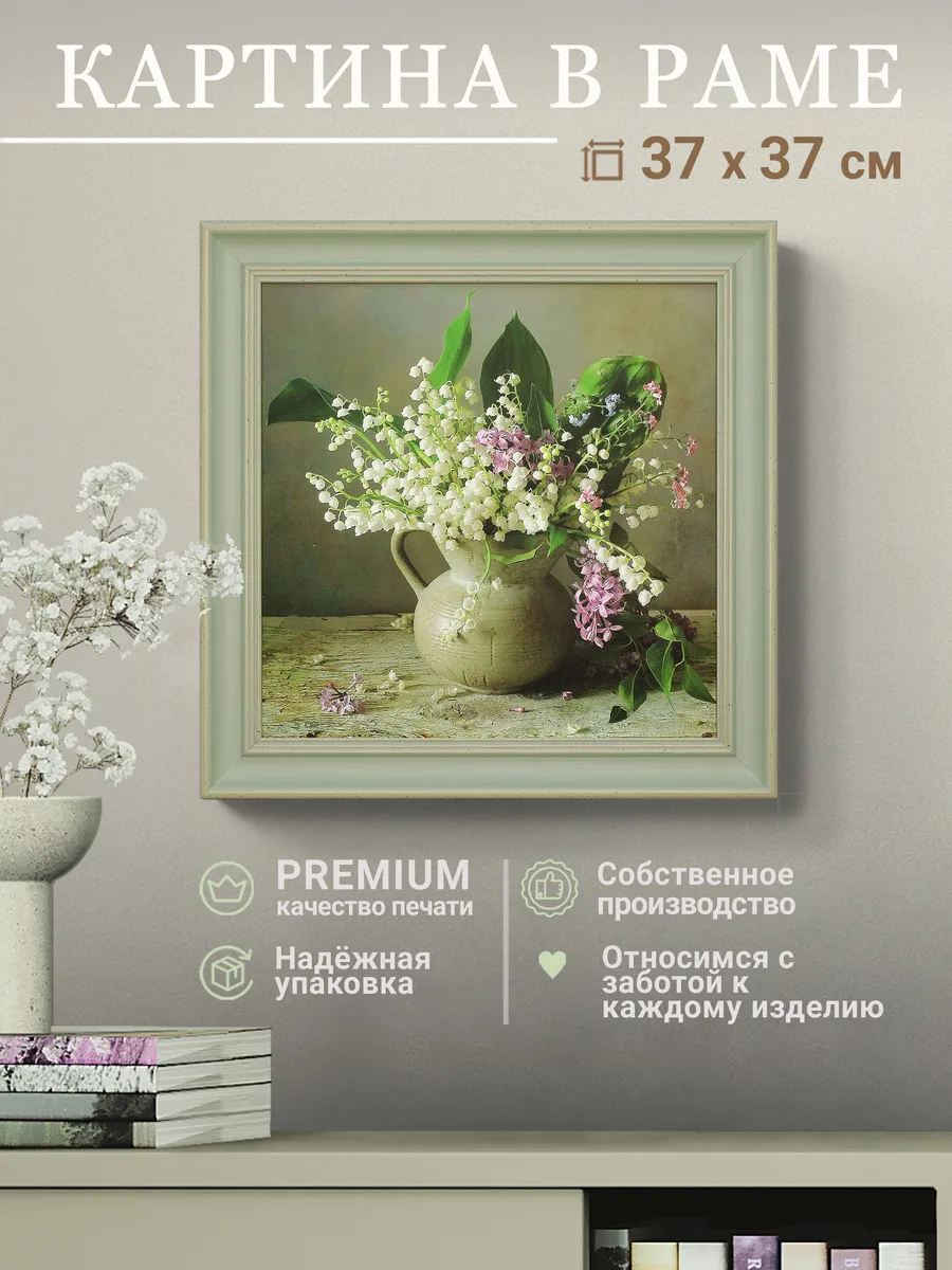 Картина на стену интерьерная на холсте 37*37 см