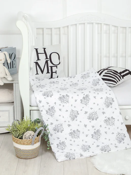 HOME TEX Одеяло детское для новорожденных в кроватку и коляску, черный, фото 2