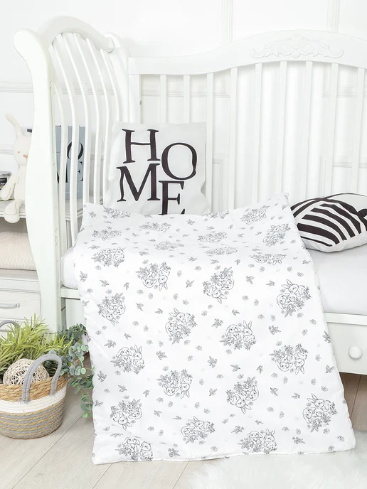 HOME TEX Одеяло детское для новорожденных в кроватку и коляску, черный, фото 3