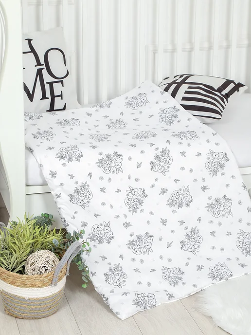 HOME TEX Одеяло детское для новорожденных в кроватку и коляску, черный, фото 4