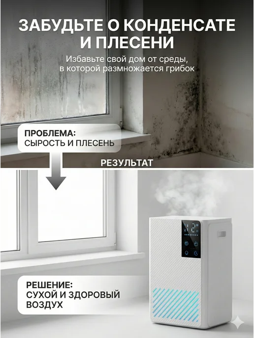 Cleanson Осушитель воздуха для дома квартиры от влажности и плесени, вариант, фото 2